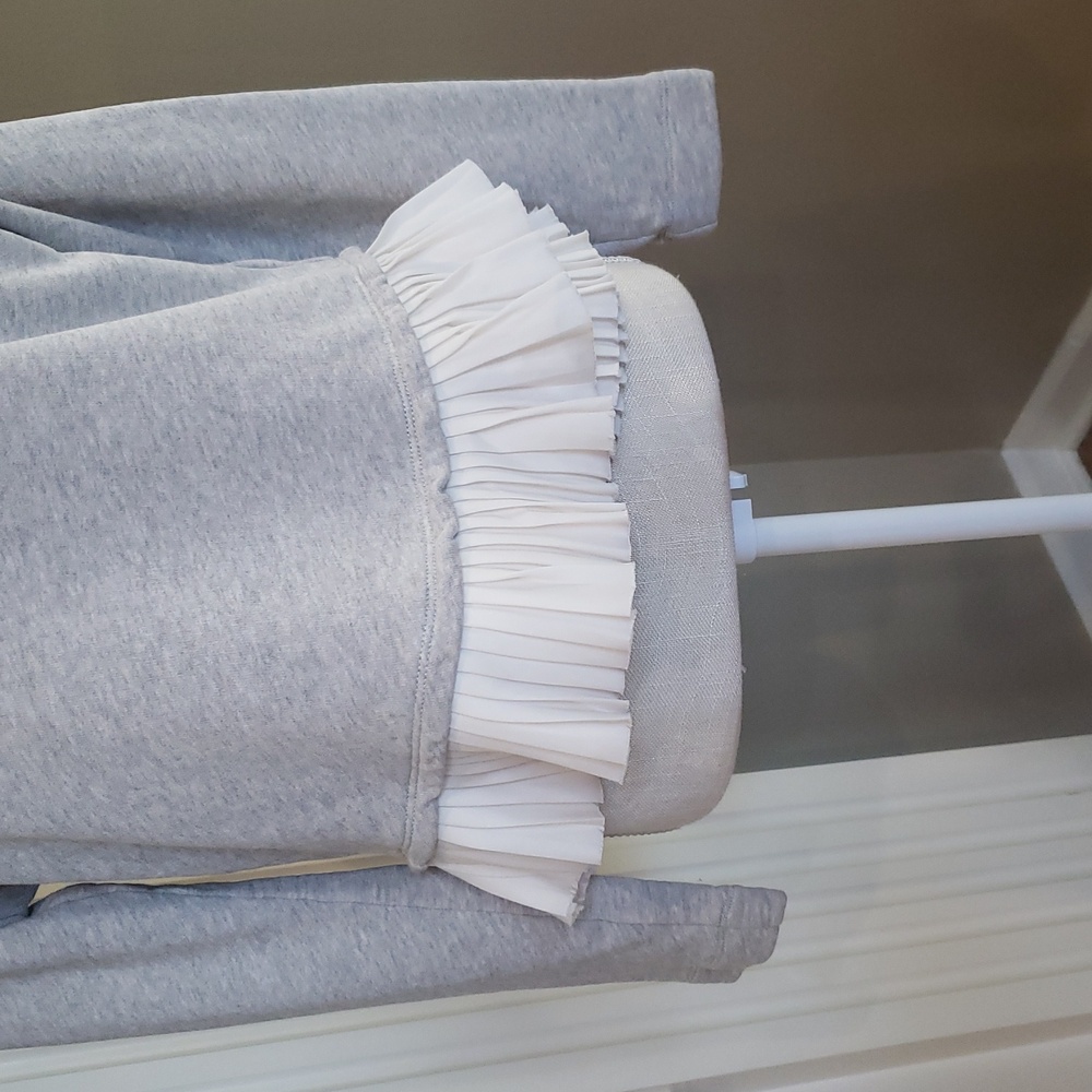 JCrew Ruffle Hem French Terry Sweatshirt - Picture 4 of 7